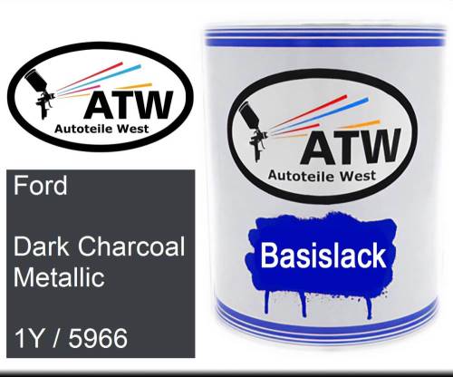 Ford, Dark Charcoal Metallic, 1Y / 5966: 1L Lackdose, von ATW Autoteile West.